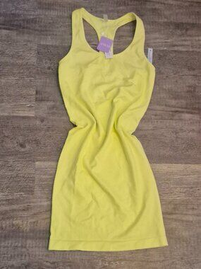 NWT ANWND Neon Yellow Bodycon Dress M/L